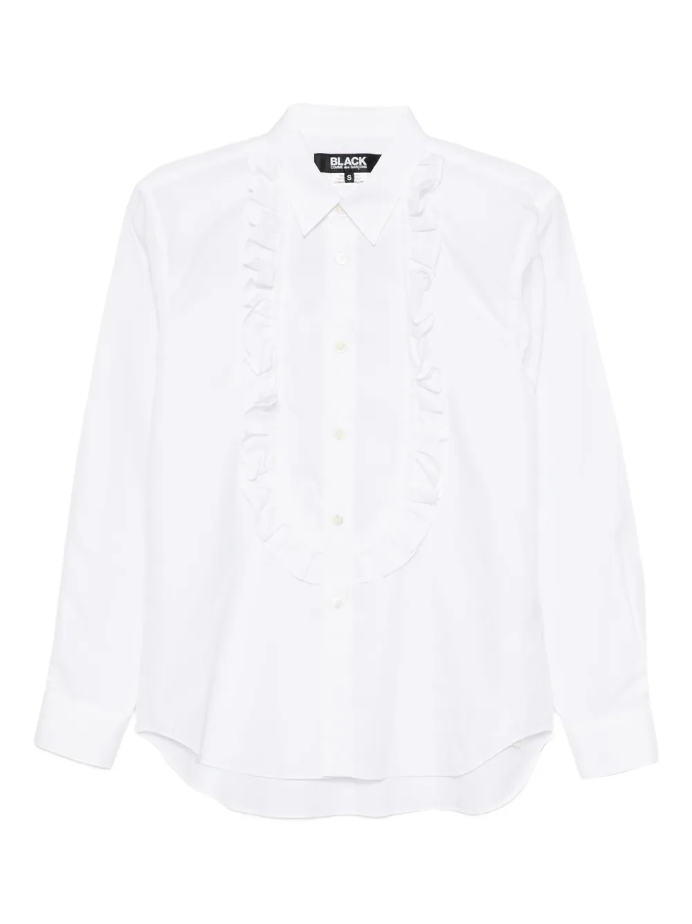 Black Comme Des Garçons camisa con volantes | blanco | Image 1