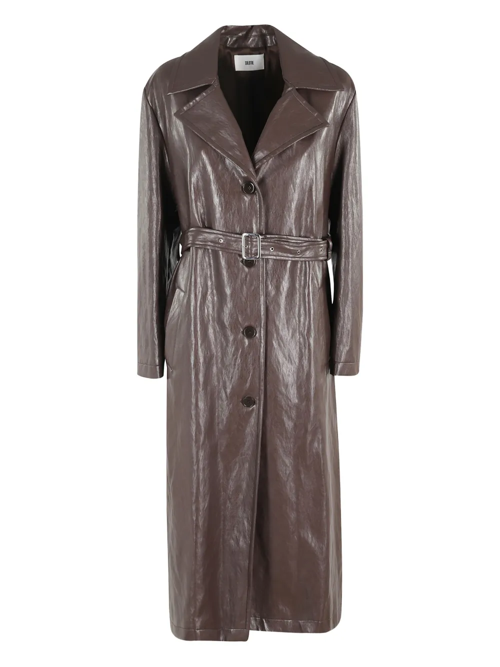 SOLOTRE belted jacket | Brown | Image 1