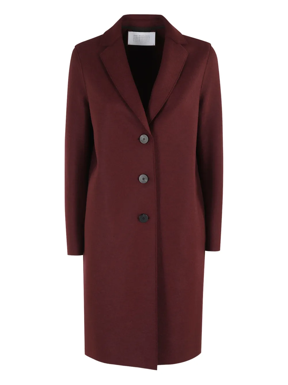 Harris Wharf London Mantel met enkele rij knopen Rood