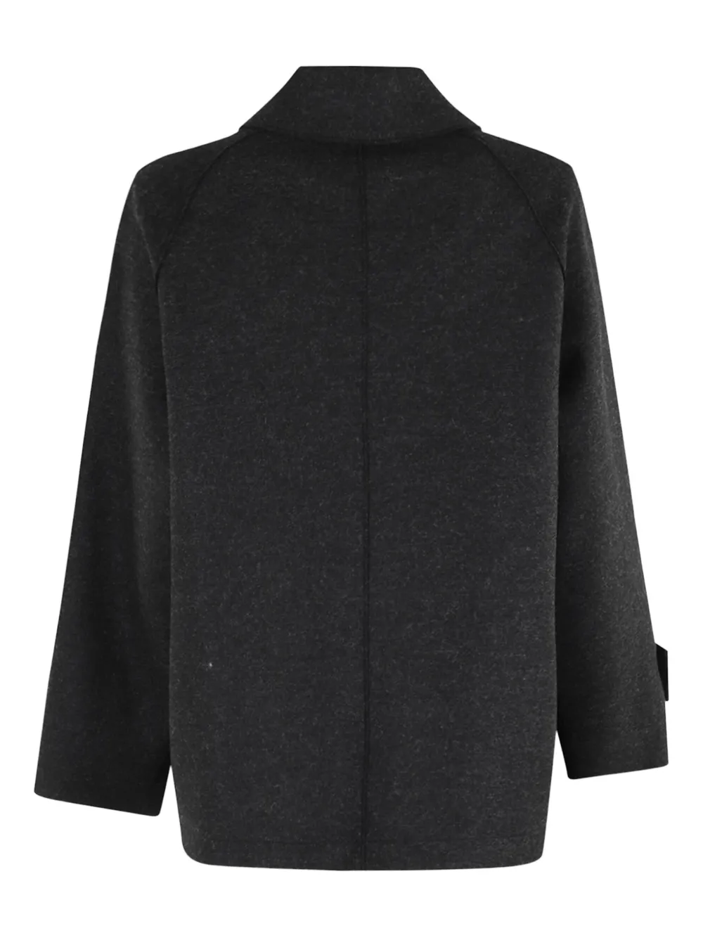 Harris Wharf London Raglan Jacket With Quuilted Lining In Gray