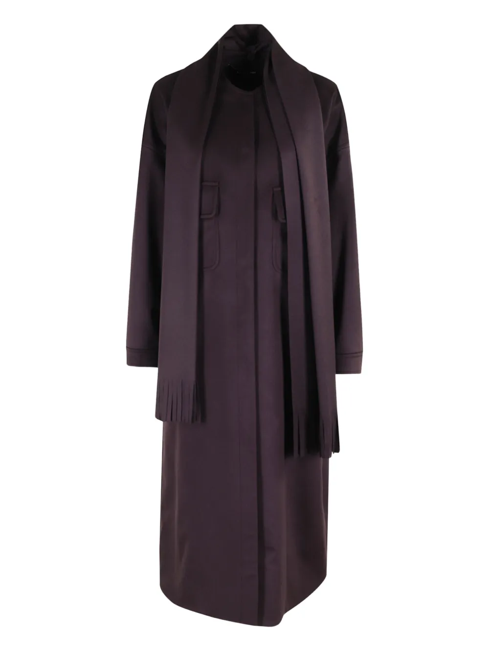 Federica Tosi attached-scarf coat - MELANZANA 18