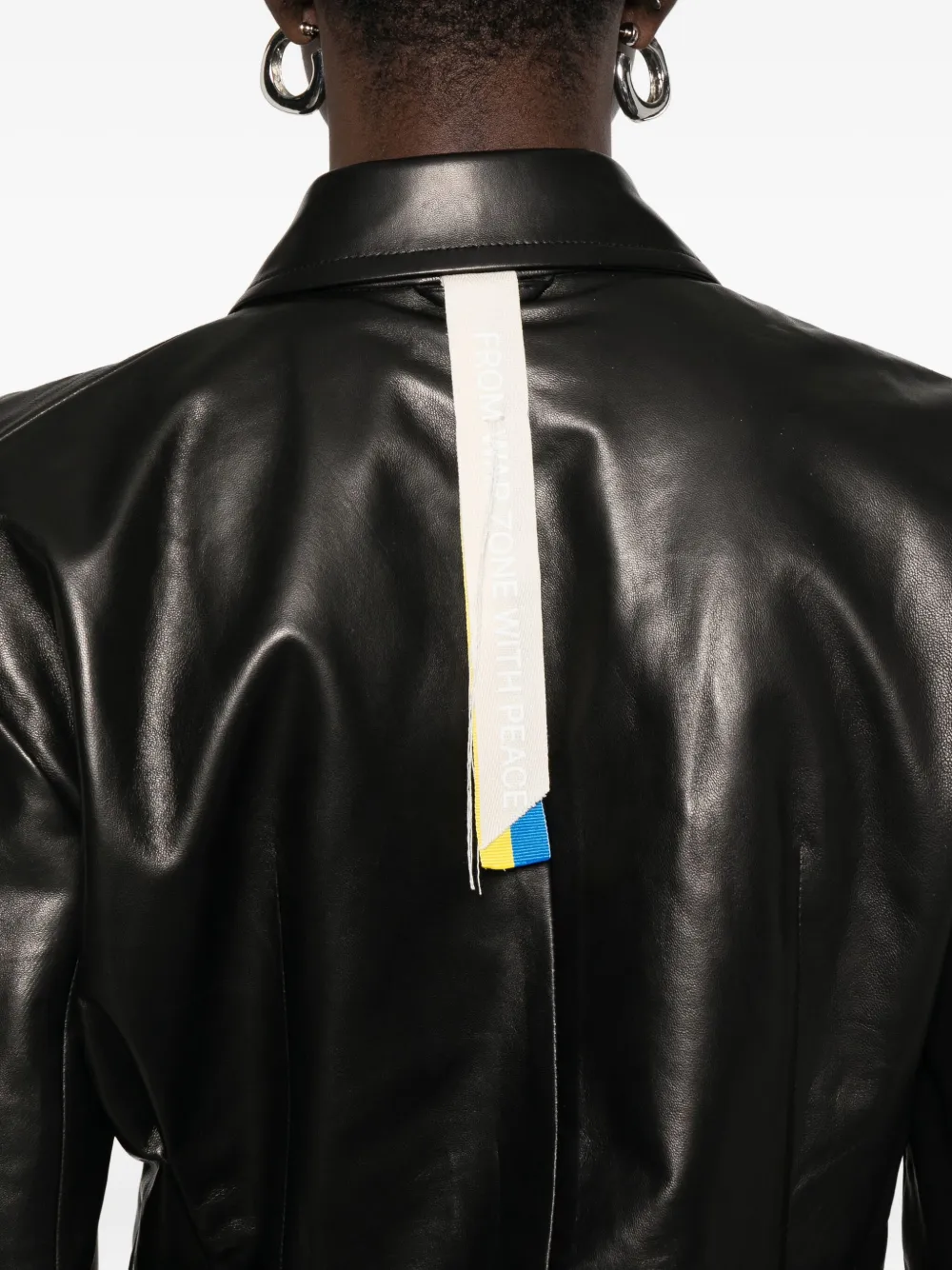 LITKOVSKA Leren shirtjack Blauw