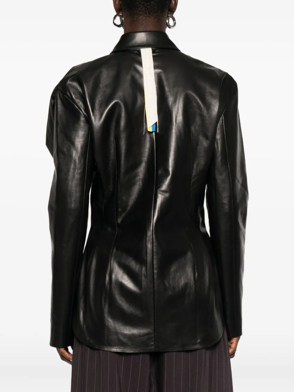 LITKOVSKA Leren shirtjack Blauw