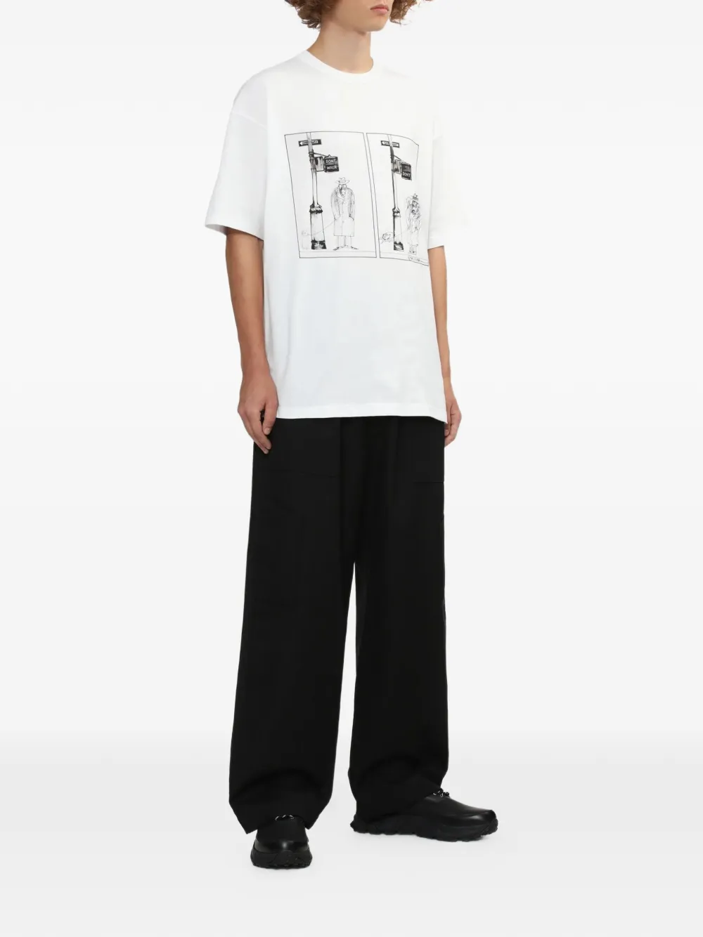 Comme des Gar&ccedil;ons Homme T-shirt met grafische print - Wit