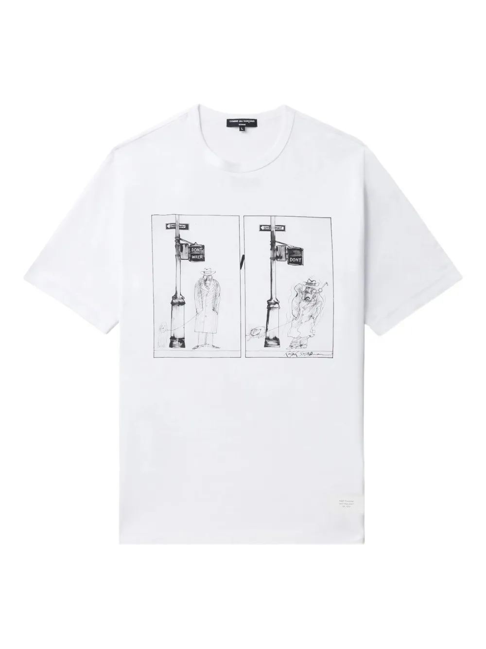Comme des Garçons Homme T-shirt con stampa - Bianco