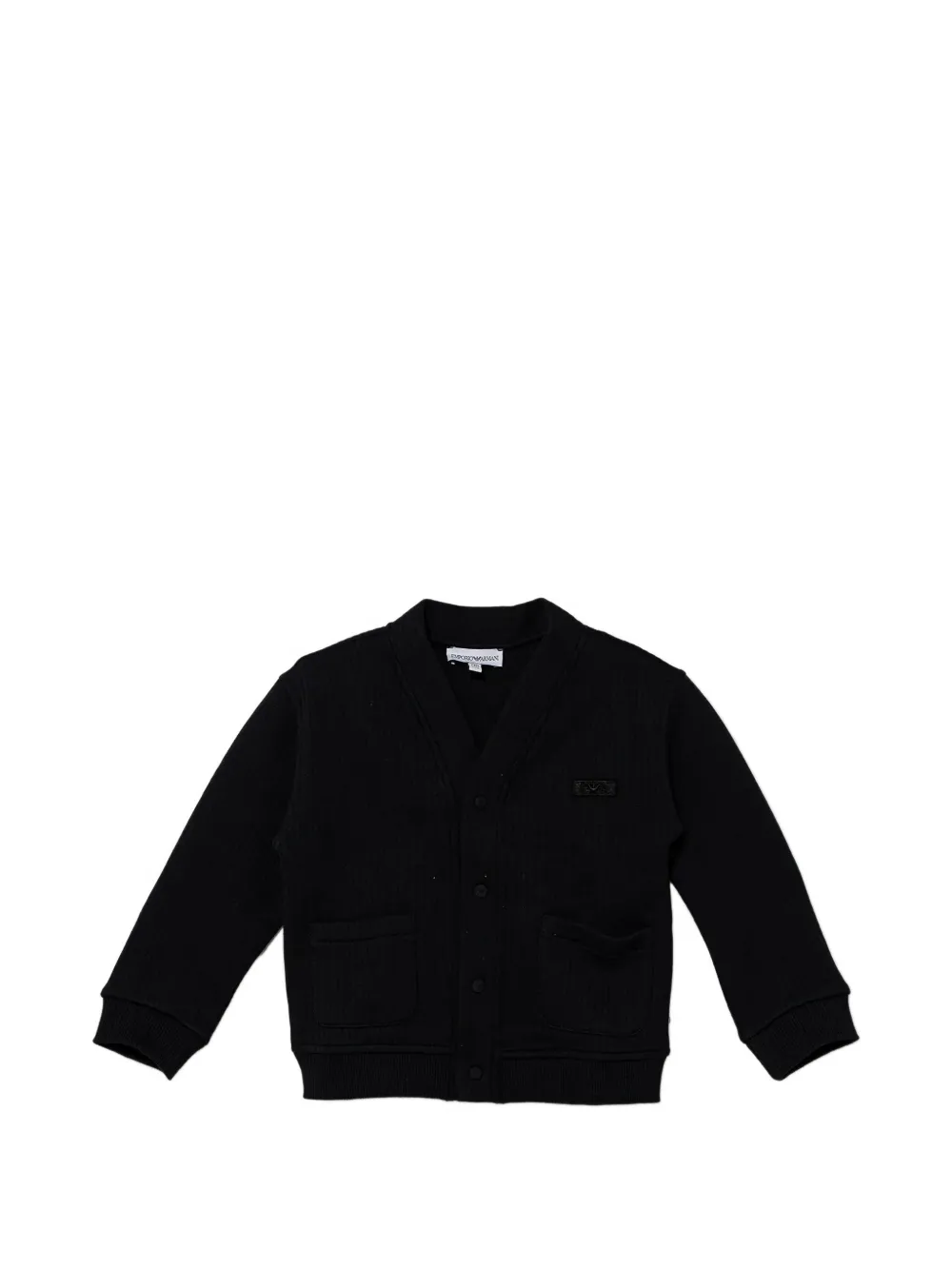 Emporio Armani Kids front-pocket cardigan - Nero