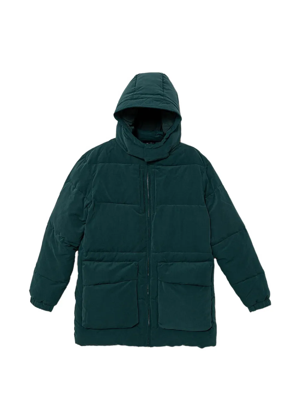 Emporio Armani Kids hooded quilted jacket - Verde