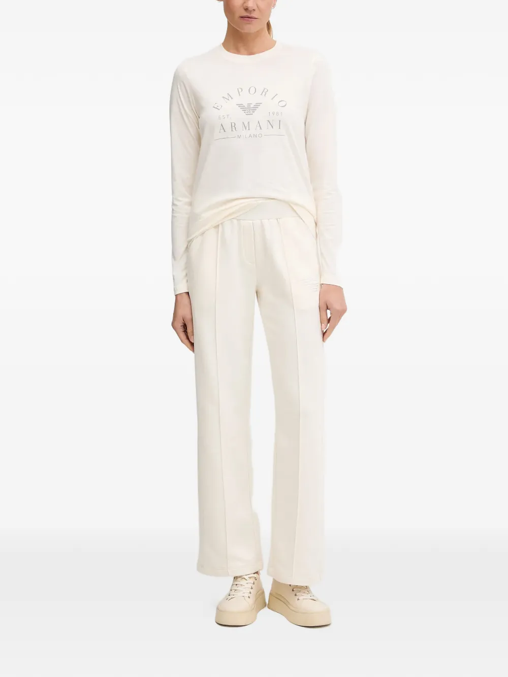 Emporio Armani Trainingsbroek met verhoogde zoom Beige
