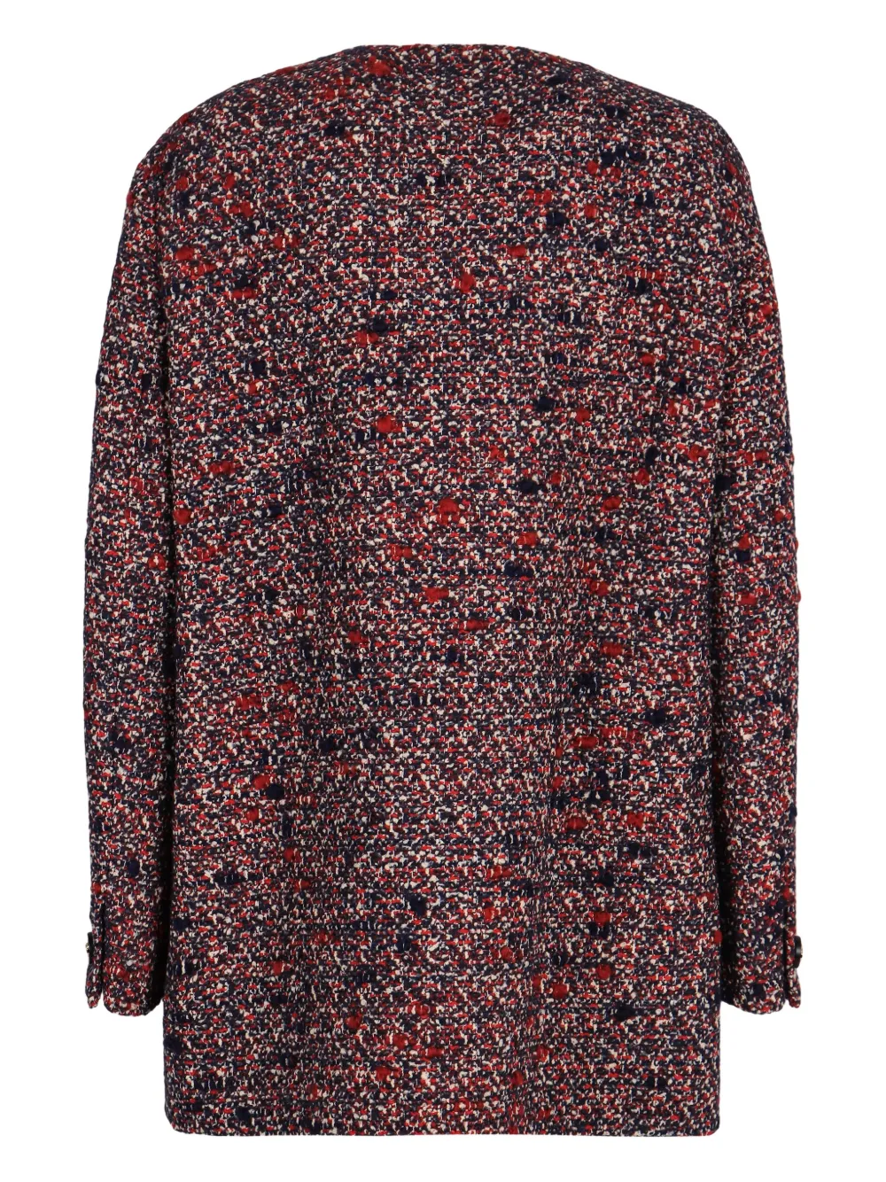 Gucci Multicolor Crewneck Jacket With Gg Logo On The Buttons In Wool Blend Woman In Multi