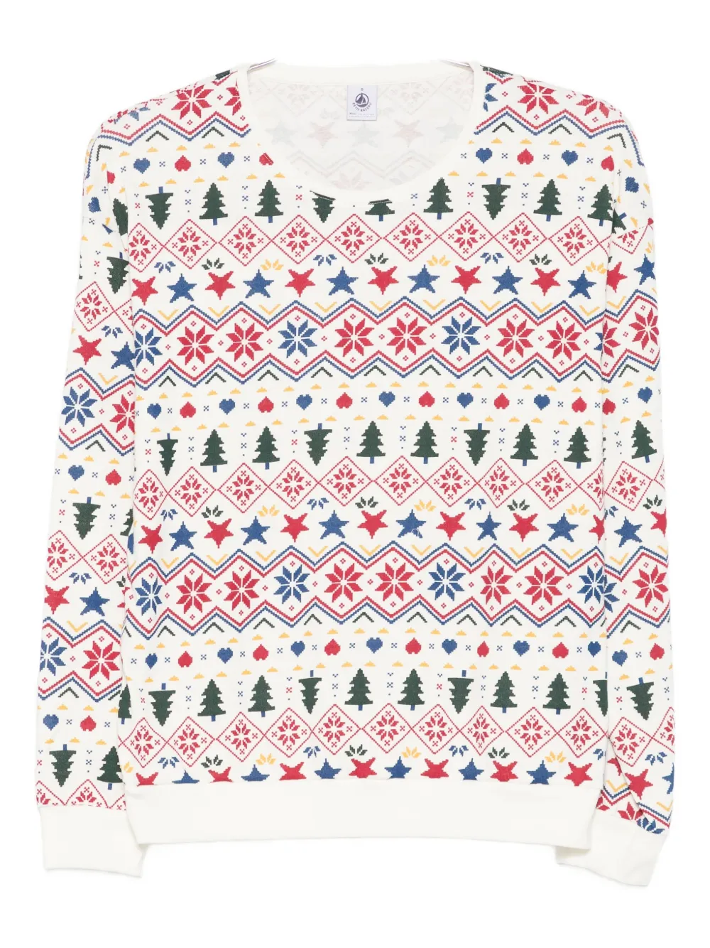 Petit Bateau patterned pajama top | White | Image 1