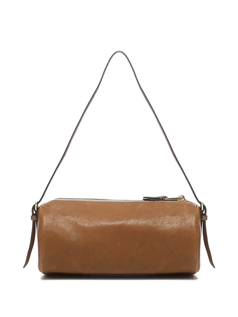 Miu Miu Schoudertas met logo-reliëf - Bruin