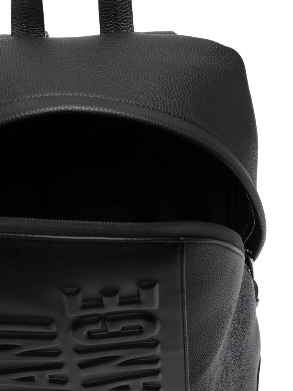 Armani Exchange Logo-embossed Backpack In Black