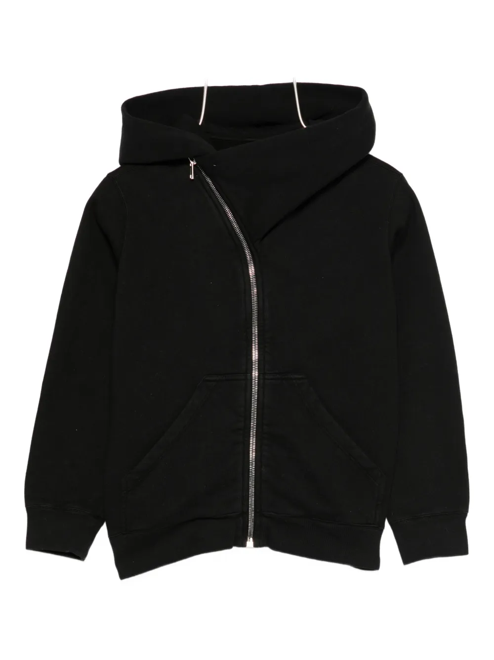 Rick Owens Kids off-centre hoodie | Black | Image 1