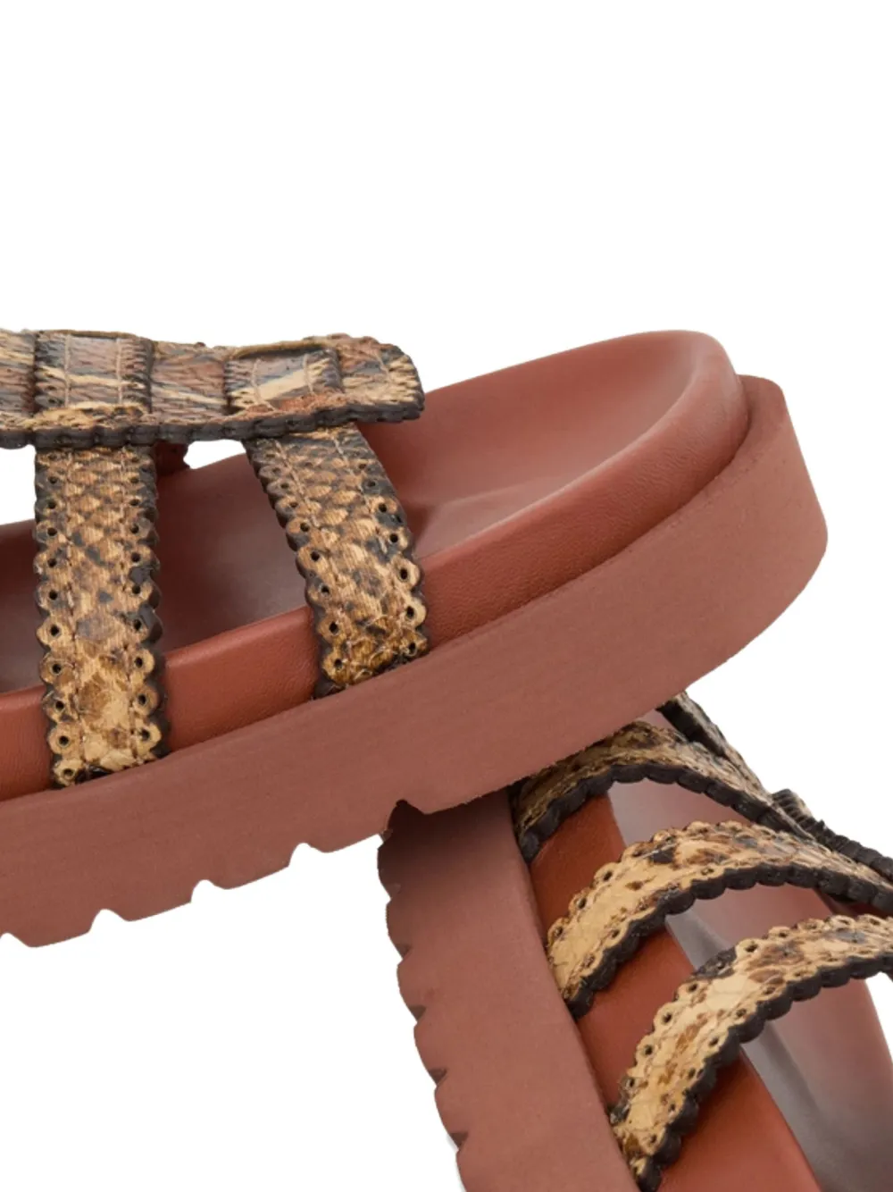 ZIMMERMANN Goldie Gladiator sandalen met gesp Bruin