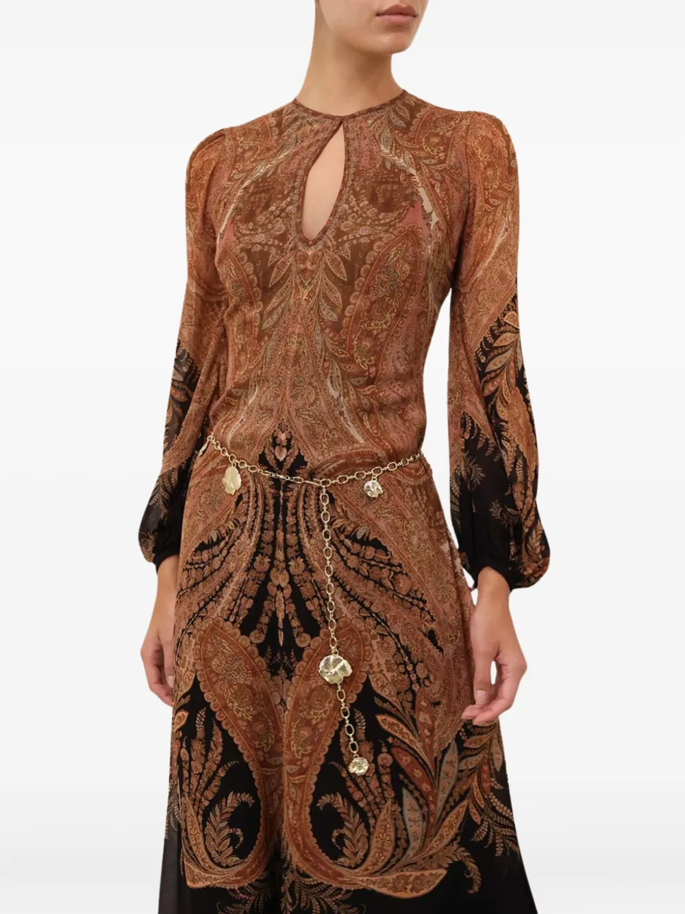 Zimmermann Radiate Flower-charm Chain Belt In Gold
