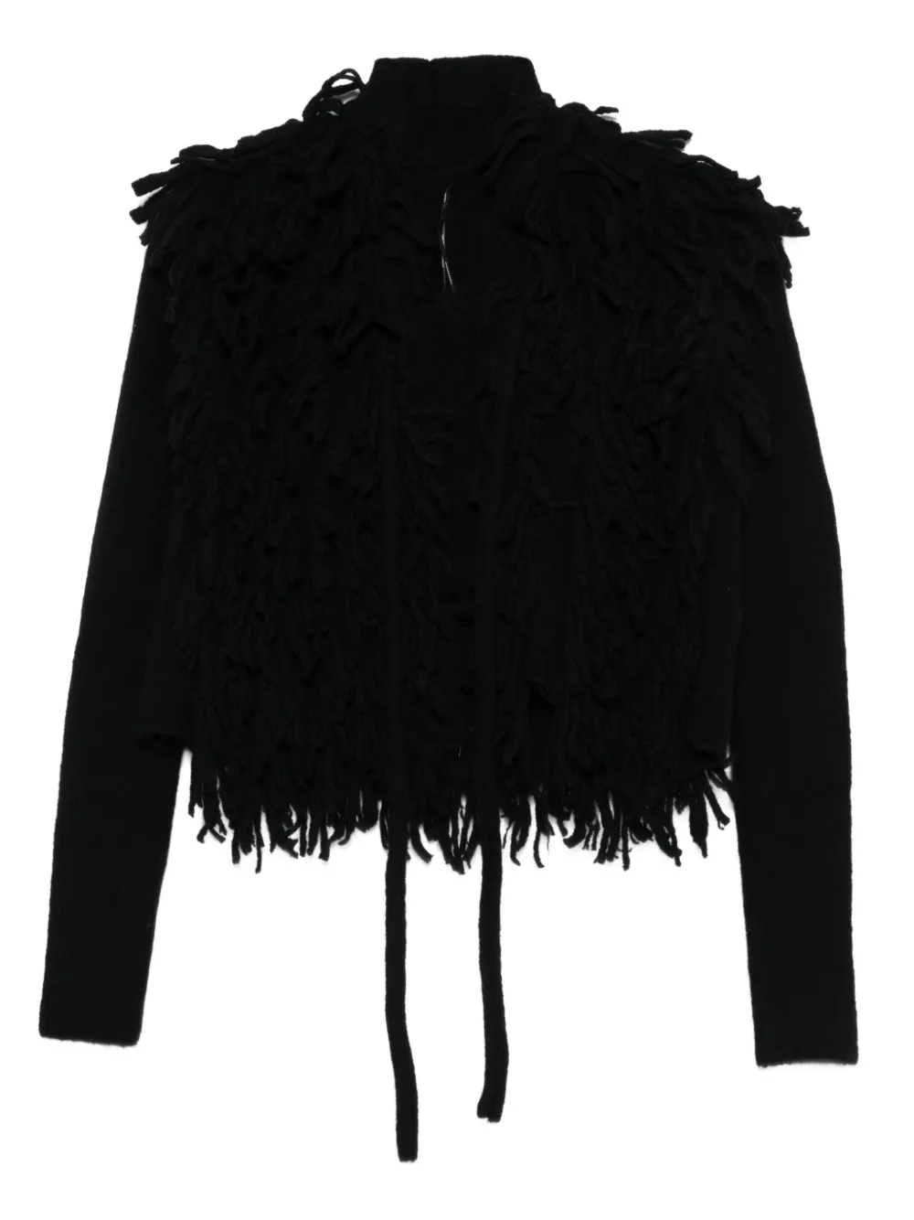 Masnada cárdigan con flecos | negro | Image 1