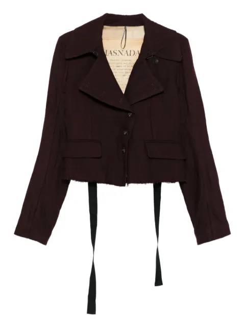 Masnada strap-detail raw-cut blazer