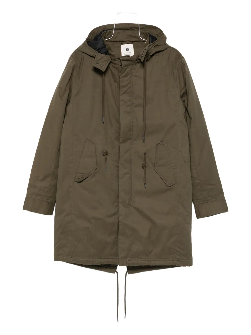 Anerkjendt Hooded Drawstring-hem Jacket In Green