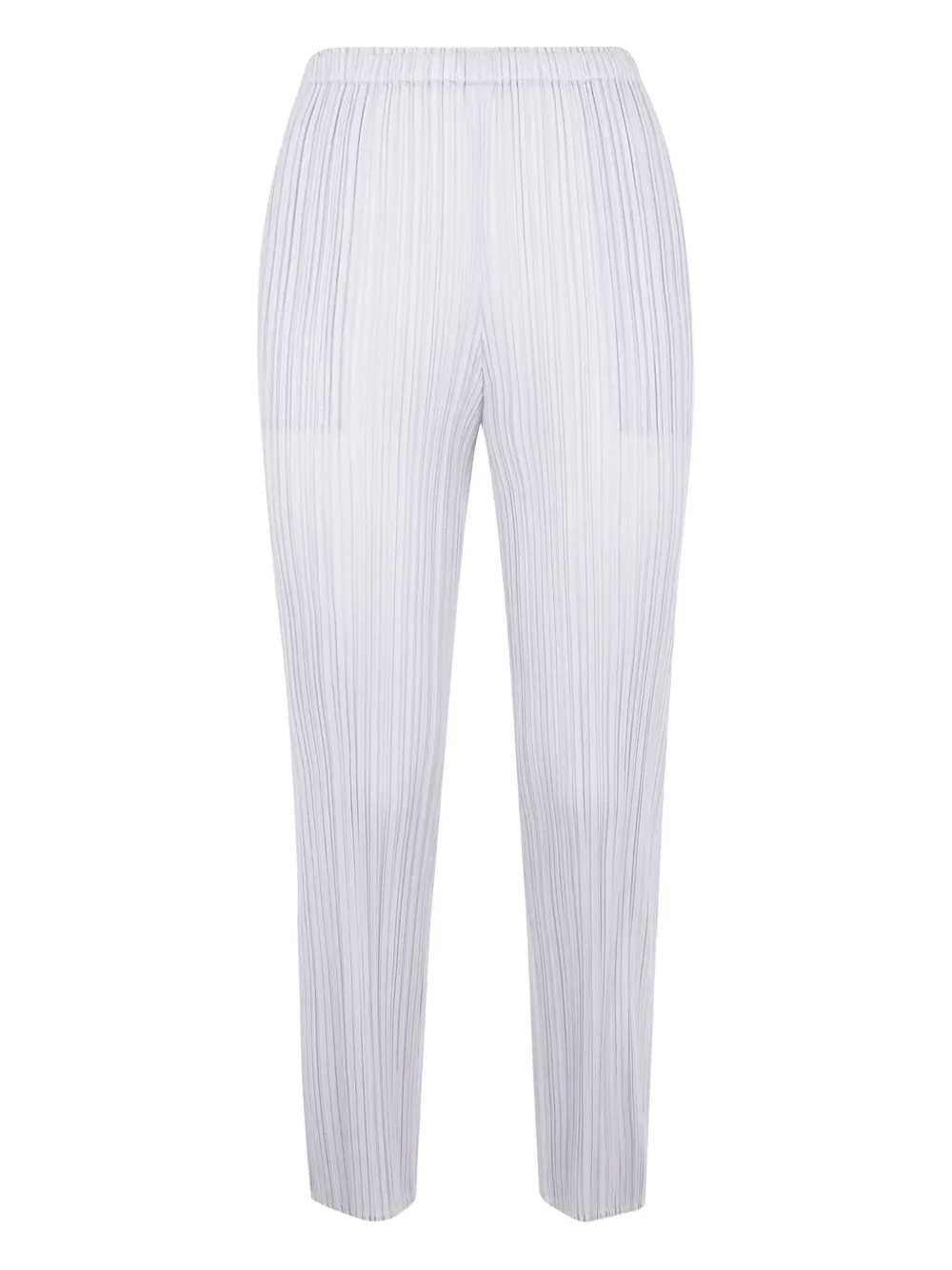 Issey Miyake Elastic Waist Casual Pants In Gray