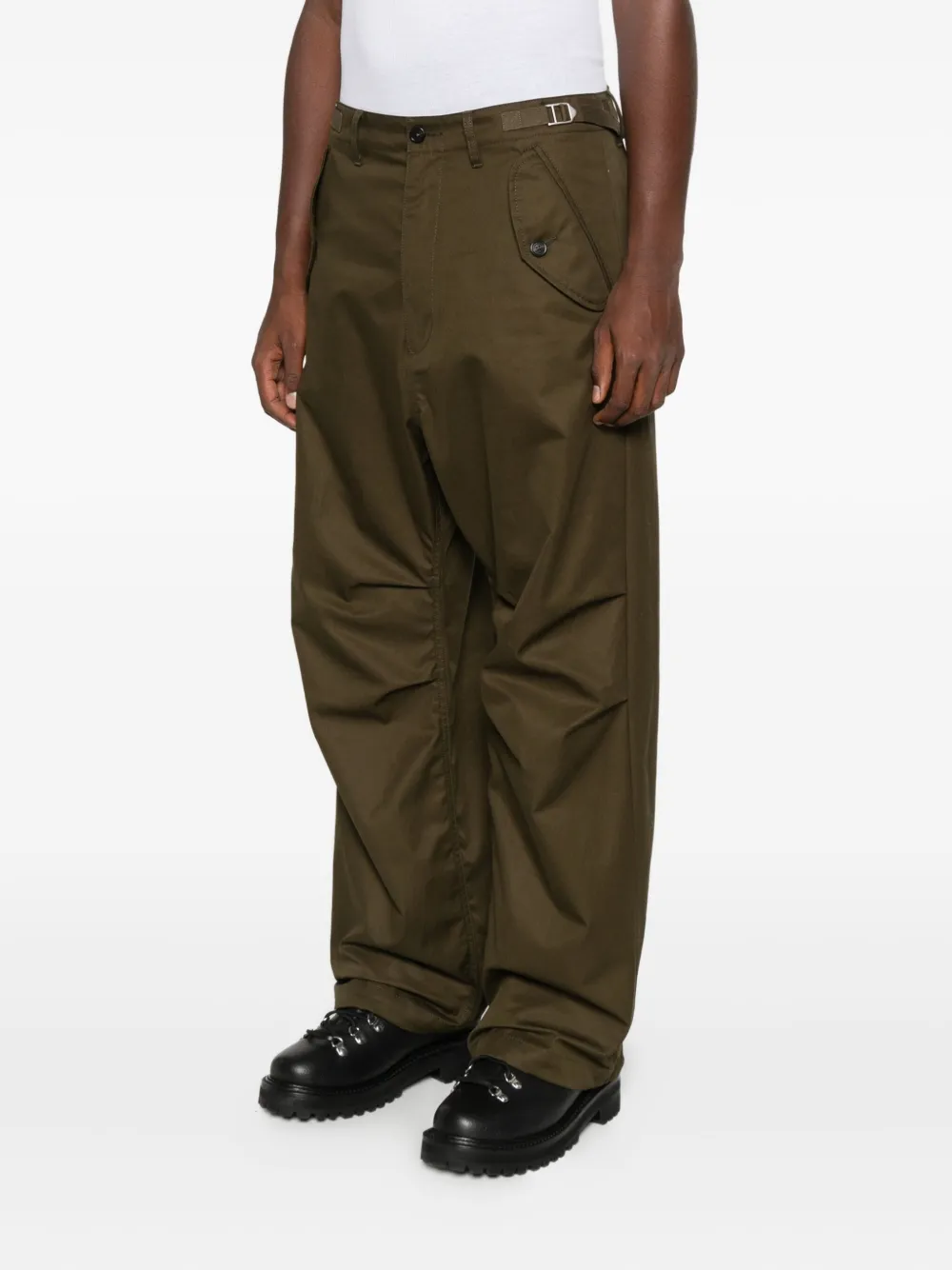 Dsquared2 Cargo Wide-leg Trousers In Brown