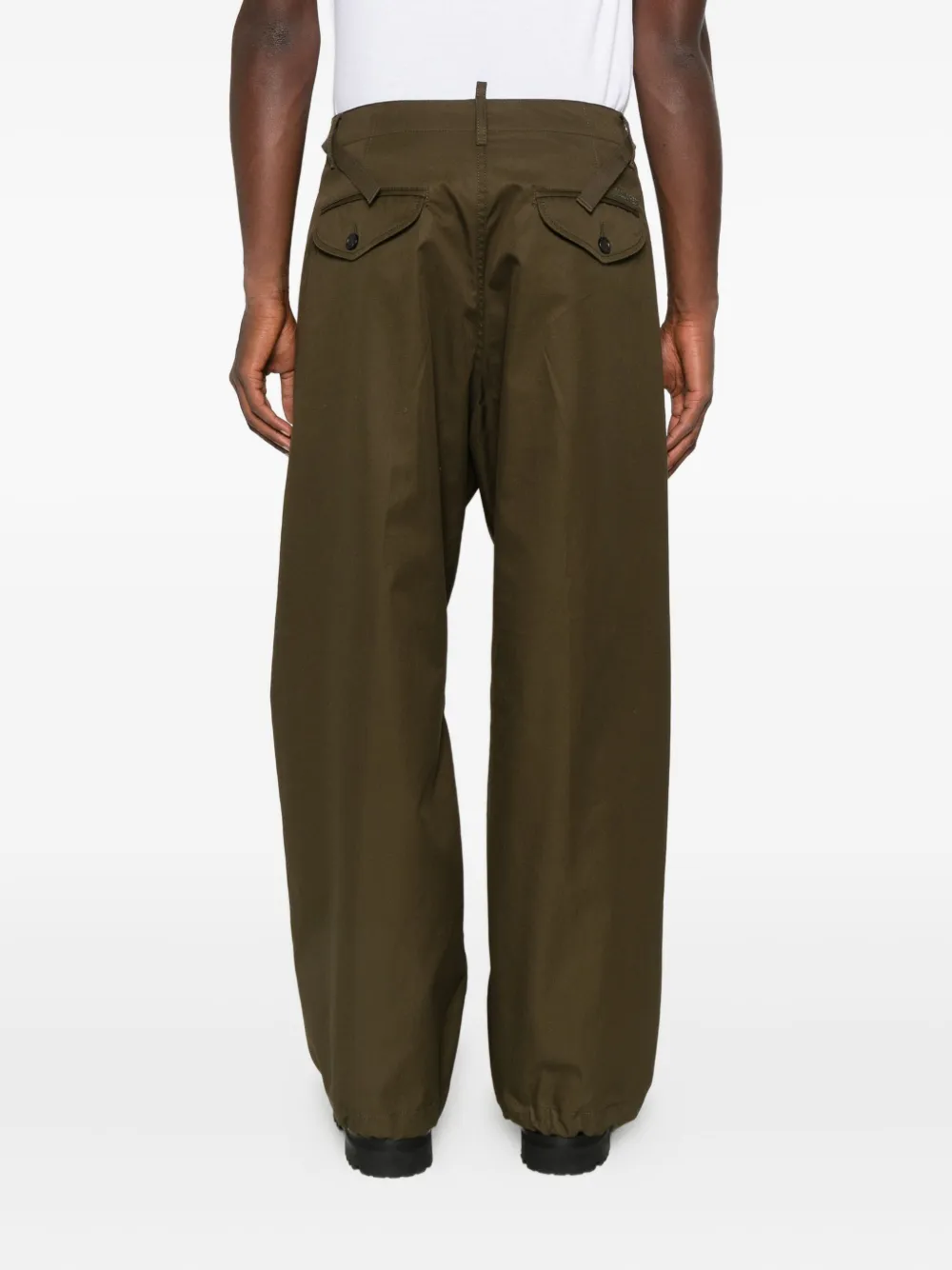 Dsquared2 Cargo Wide-leg Trousers In Brown