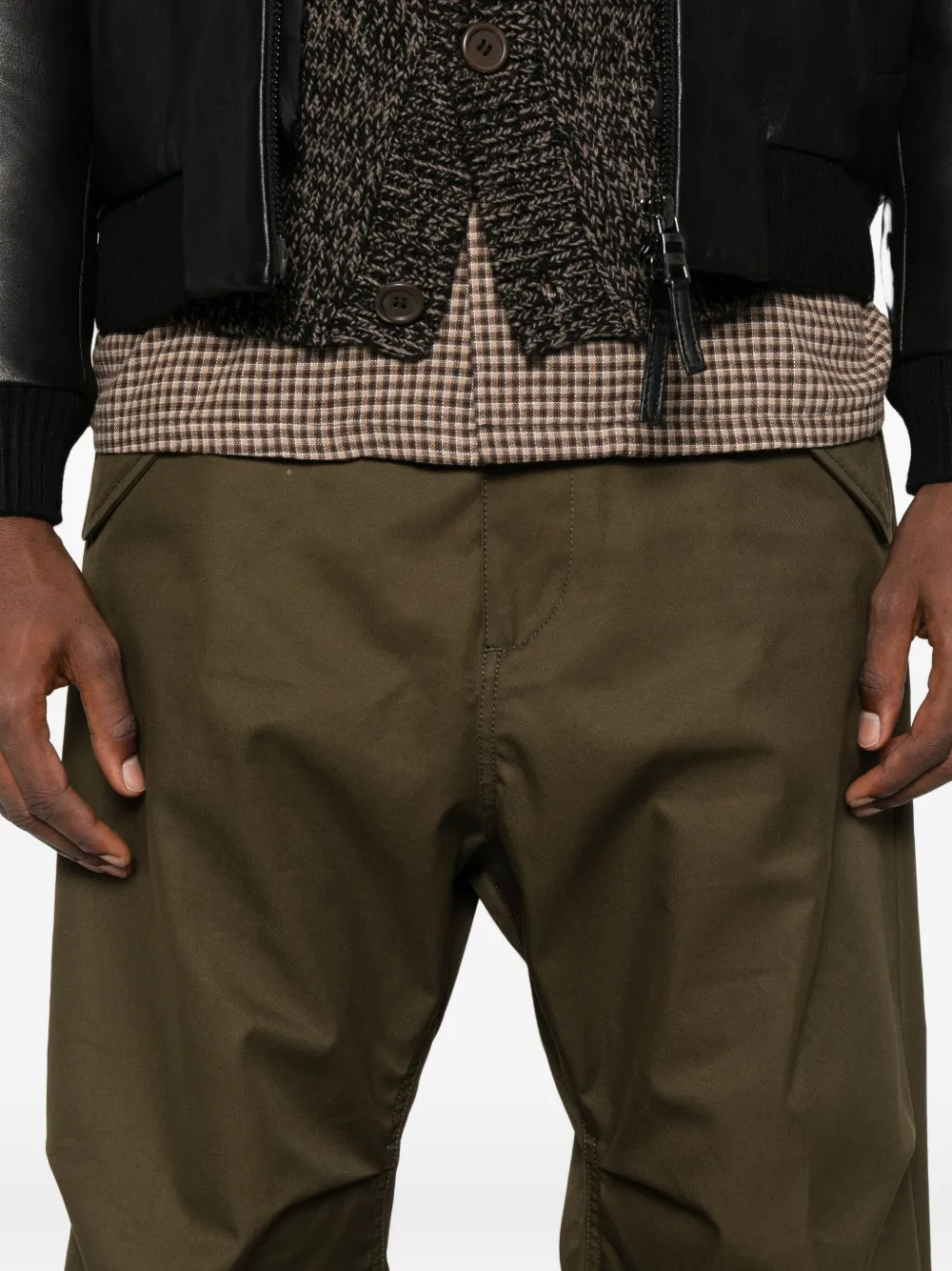 Dsquared2 Cargo Wide-leg Trousers In Brown