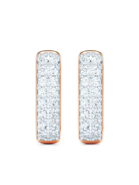 LOEV  aretes Allday Elongated en oro rosa de 14kt con diamantes