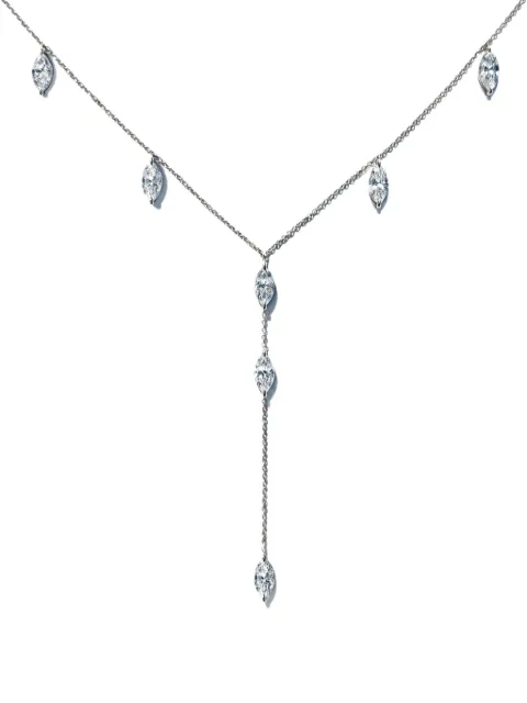 LOEV  14K recycled white gold diamond Y-shaped necklace