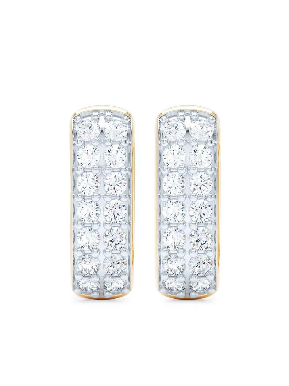 LOEV  14K yellow gold Allday Elongated diamond huggie earrings | Gold | Image 1