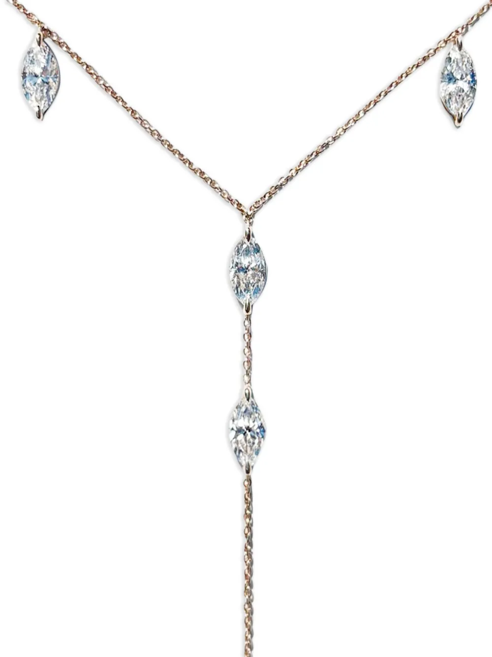 Loev 14k Recycled Rose Gold Diamond Y-shaped Necklace In Brown