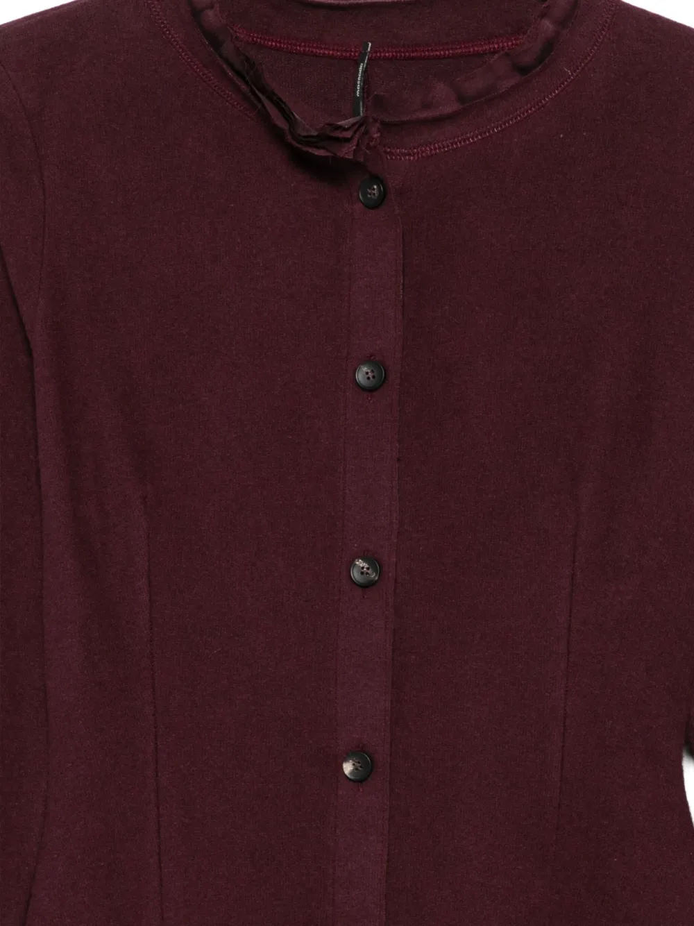 Masnada Ruffled-collar Cardigan In Red