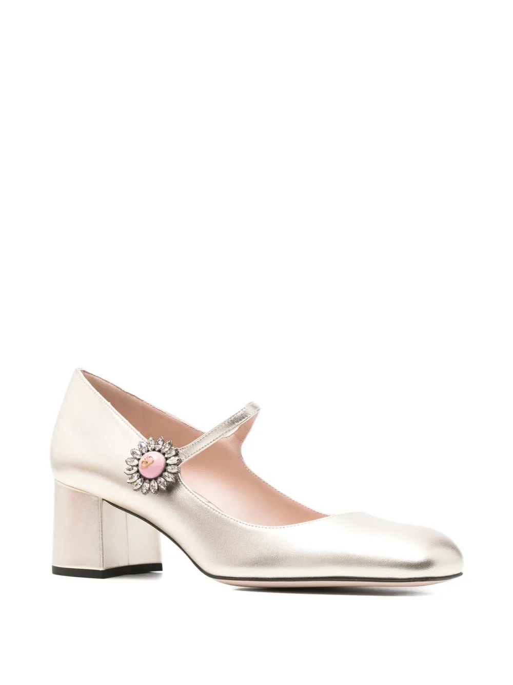 Valentino Garavani 55mm crystal-embellished heeled pumps Zilver