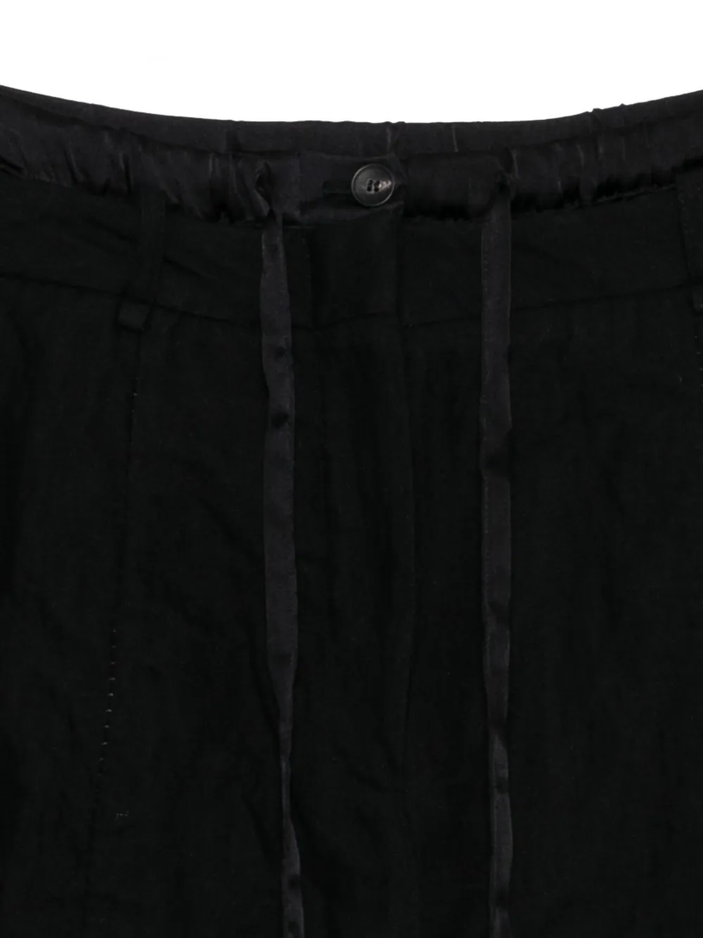 Masnada Cropped broek met trekkoord Zwart