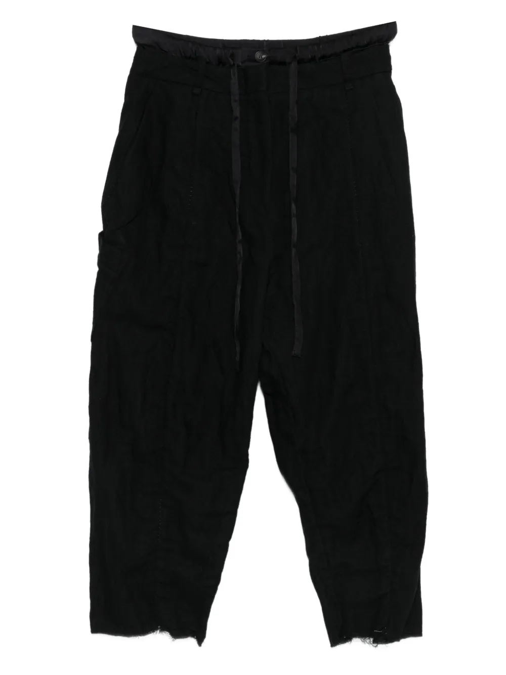 Masnada drawstring-waist cropped trousers | Black | Image 1