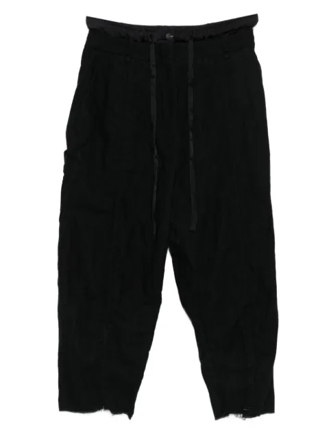 Masnada pantalones capri con cordones en la pretina