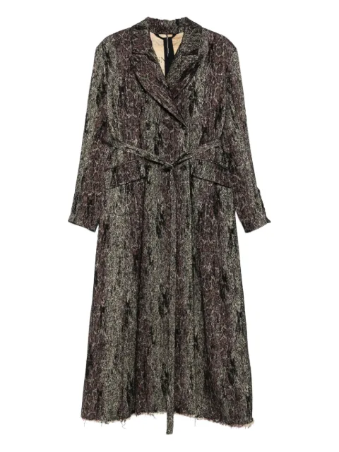 Masnada manteau ceinturé à boutonnière croisée