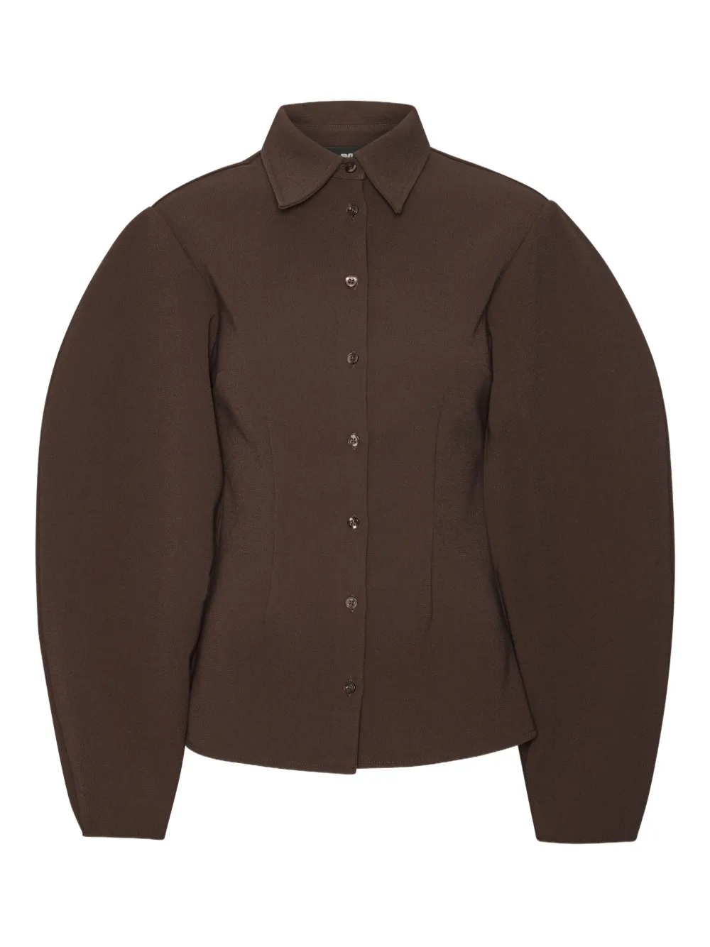 ROTATE BIRGER CHRISTENSEN puff-sleeve shirt | Brown | Image 1