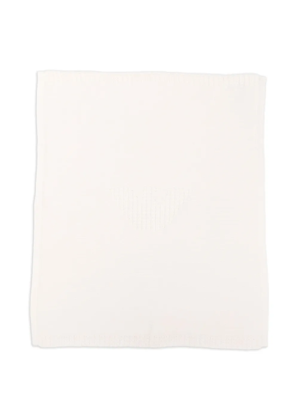 Emporio Armani Kids embroidered-logo blanket - Toni neutri