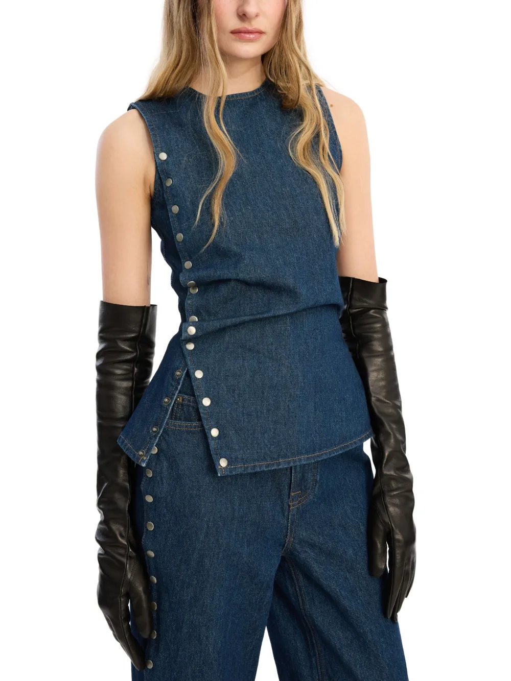 ROTATE BIRGER CHRISTENSEN Top met knoop Blauw