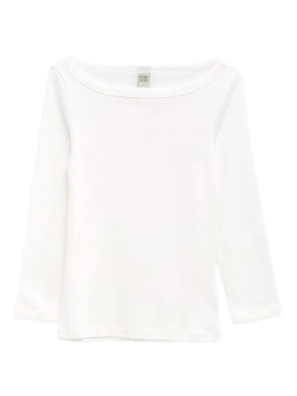 FLORE FLORE playera con cuello barco | blanco | Image 1