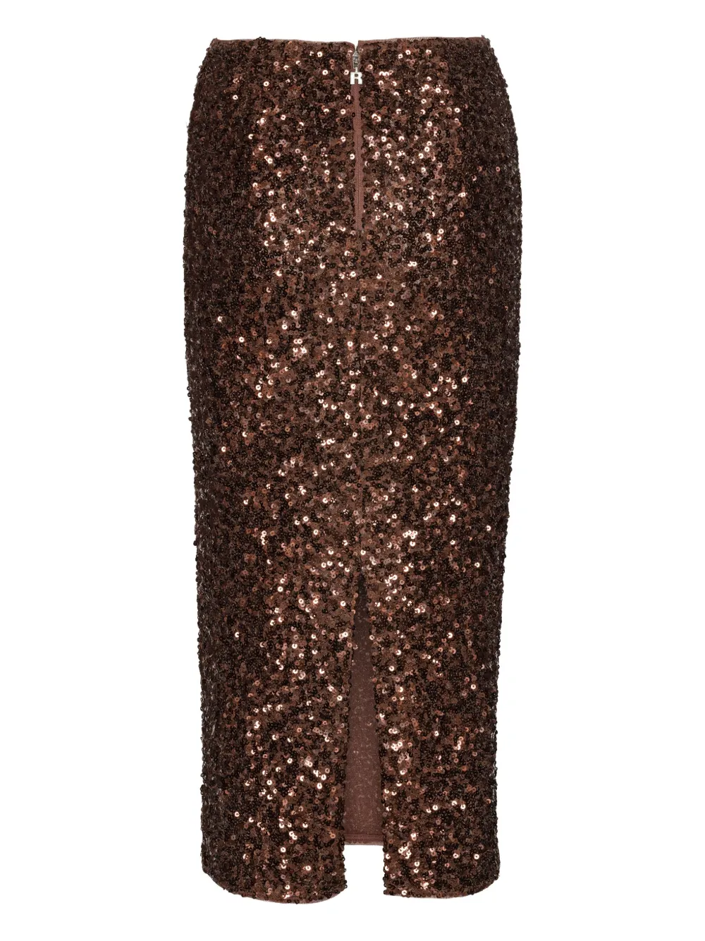 ROTATE BIRGER CHRISTENSEN sequin-embellished midi pencil skirt | Brown | Image 1