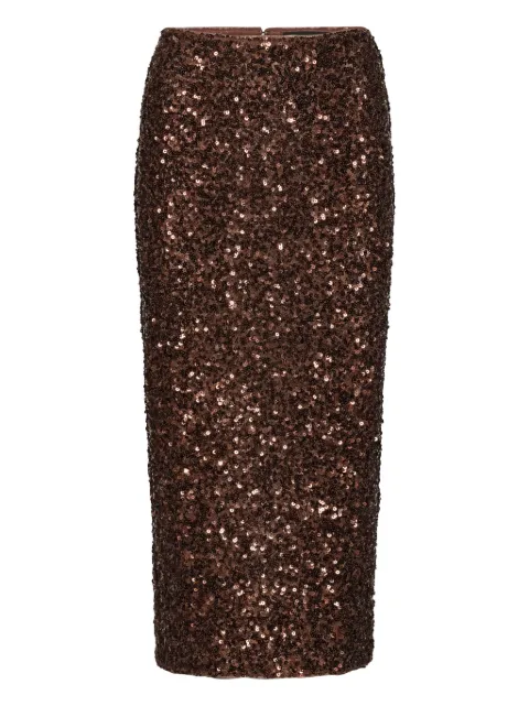 ROTATE BIRGER CHRISTENSEN sequin-embellished midi pencil skirt