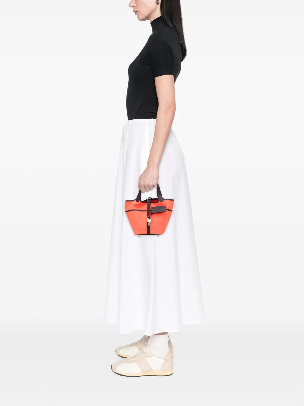 Hermès Pre-Owned 2023 Toile Goeland and Swift Cargo Picotin Lock 18 handbag | Pre-Owned | Image 2