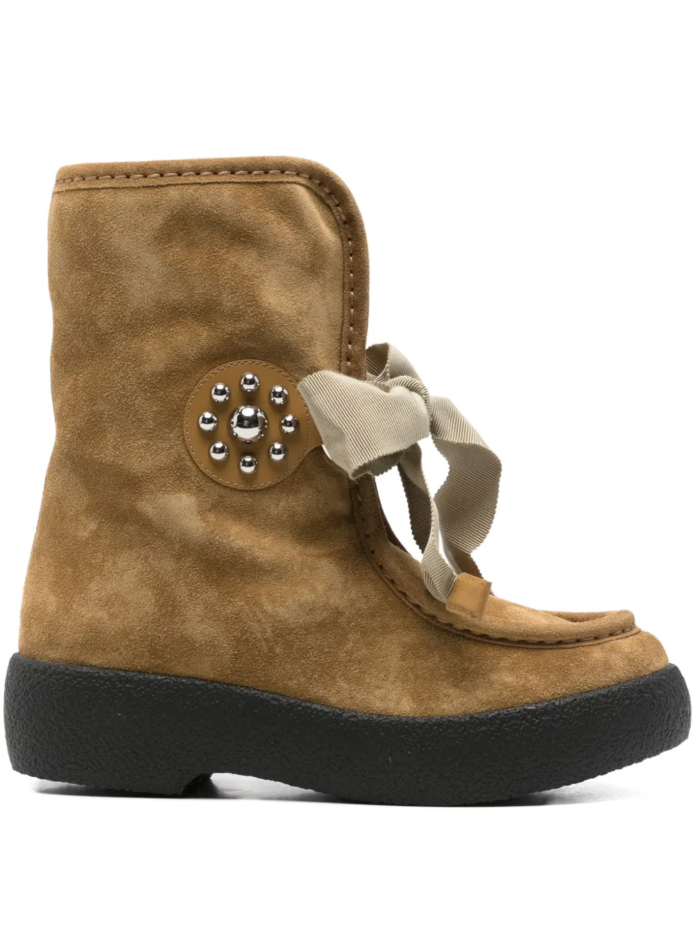 Valentino Garavani suede ankle boots Beige