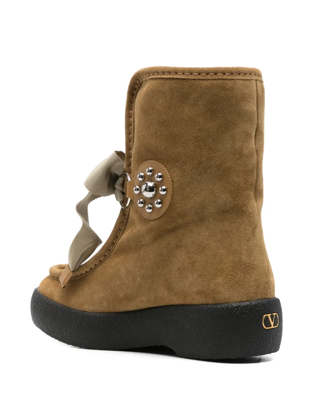 Valentino Garavani suede ankle boots Beige