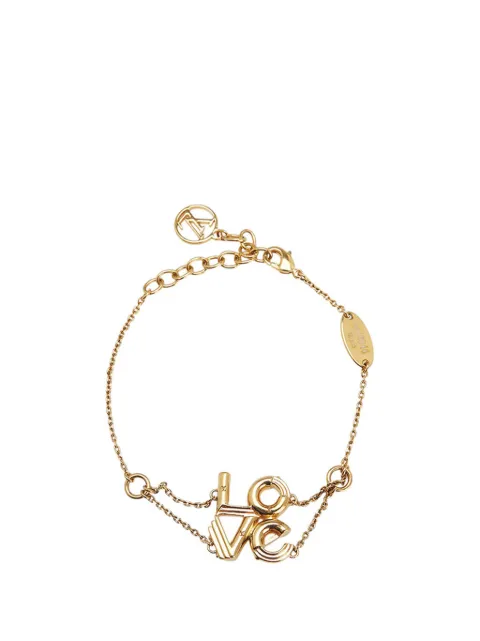Louis Vuitton Pre-Owned 2016 LV & Me Love vergulde messing armband
