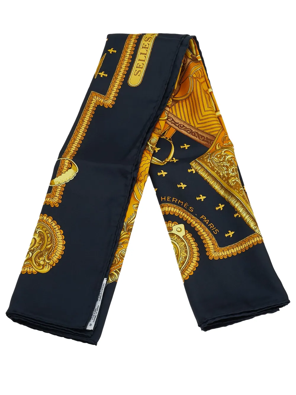 Hermès Pre-Owned 20th Century Selles A Housse Silk Scarf scarves - ブルー Hermès Pre-Owned 20th Century Selles A Housse Silk Scarf scarves - ブルー