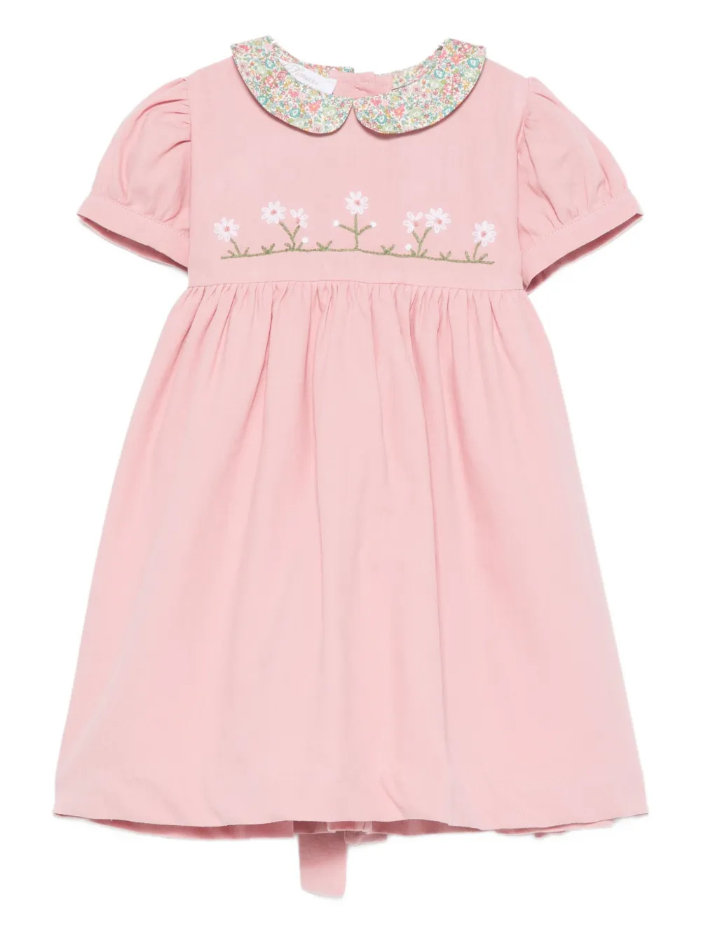 Mariella Ferrari floral-collar embroidered dress - Rosa