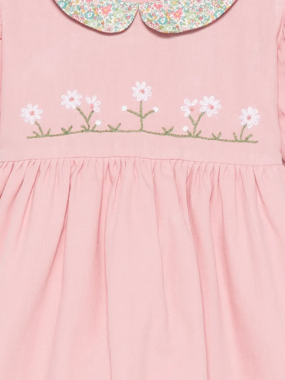 Mariella Ferrari Jurk met geborduurde bloemen Roze