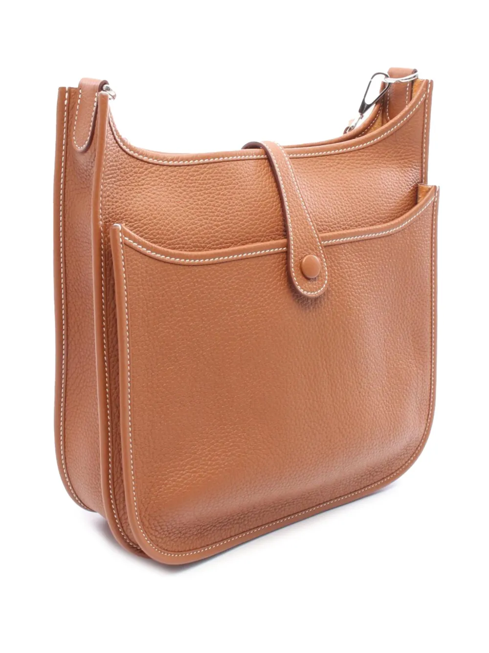 Pre-owned Hermes 2023 Clemence Evelyne Iii Pm Crossbody Bag In Brown